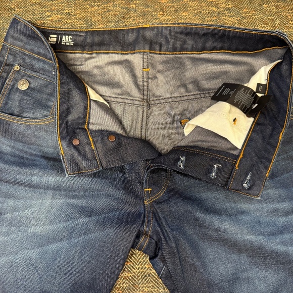 G Star Raw Jeans Men 32x34 Blue Arc 3D Slim Denim Pants, Pre-Owned - Picture 10 of 11
